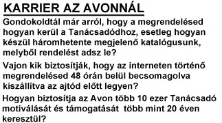 Karrier az Avonn&aacute;l